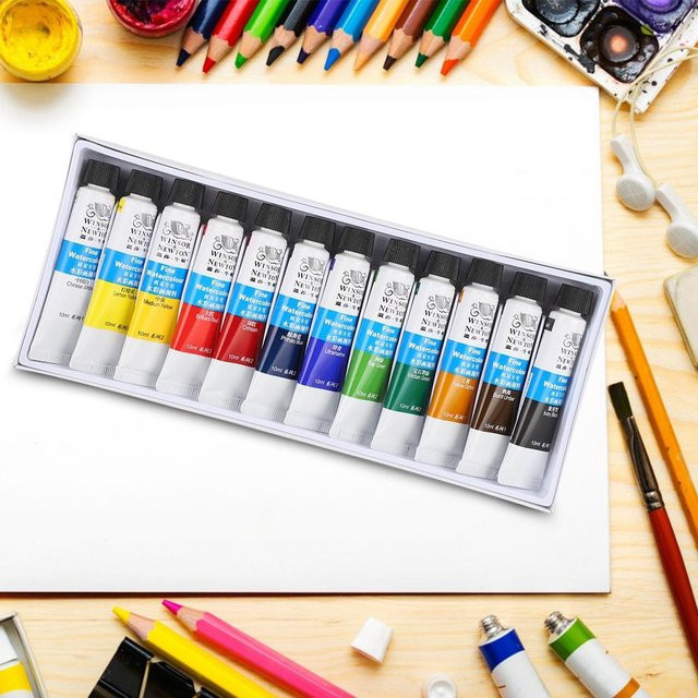 Wosawe Aquarellpigment Set mit 12 Farben für professionelle Künstler, 10 ml pro Farbe, Multicolor und Schwarz - Bild 1