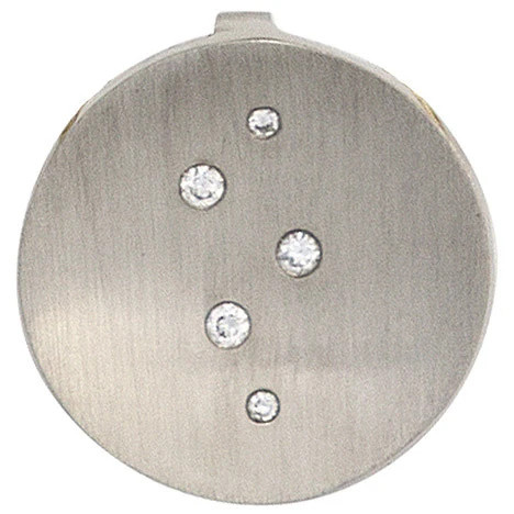 Colfem Anhänger rund, 950 Platin, matt, 5 Diamanten Brillanten, 0.05ct, Unisex - Bild 1