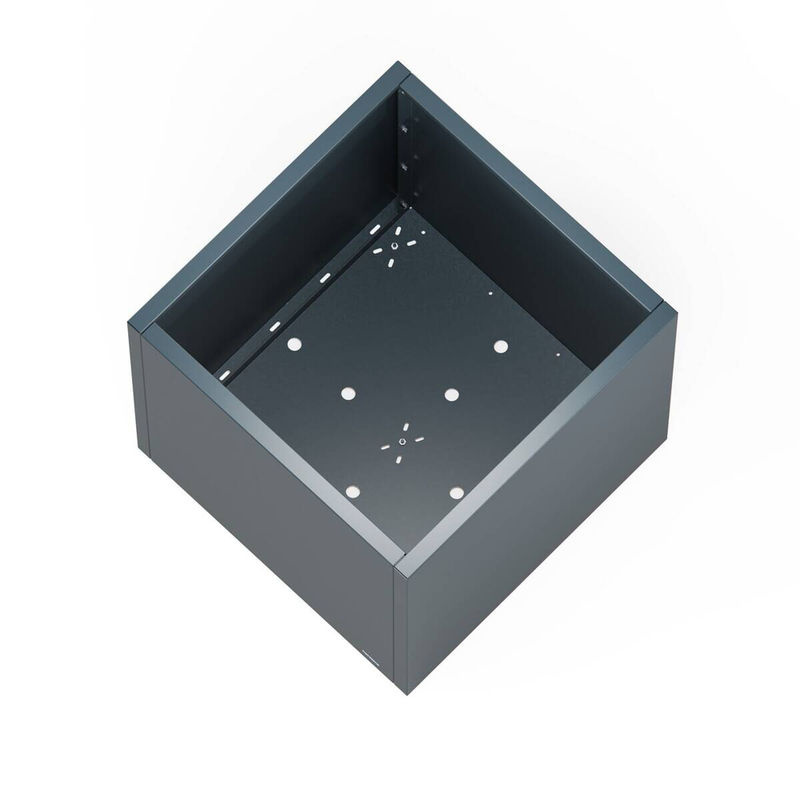 Herstera Garden Pflanzkübel Cube aus verzinktem Stahl in Anthrazit, B/T/H: 80 x 80 x 80 cm - Bild 5