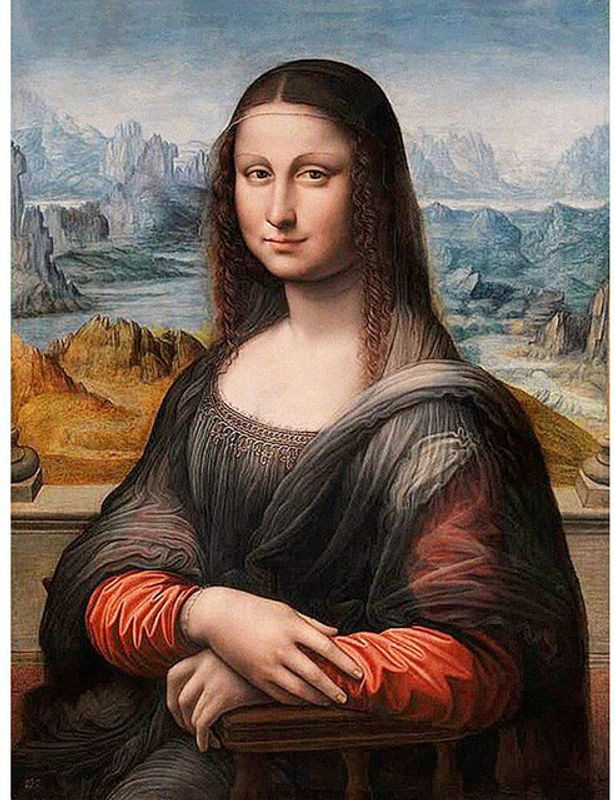 FIYO Diamond Painting Mona Lisa 5D DIY Malset als Kreuzstich Mozaik Wandbild, Mehrfarbig, B: 50 cm, H: 40 cm - Bild 1