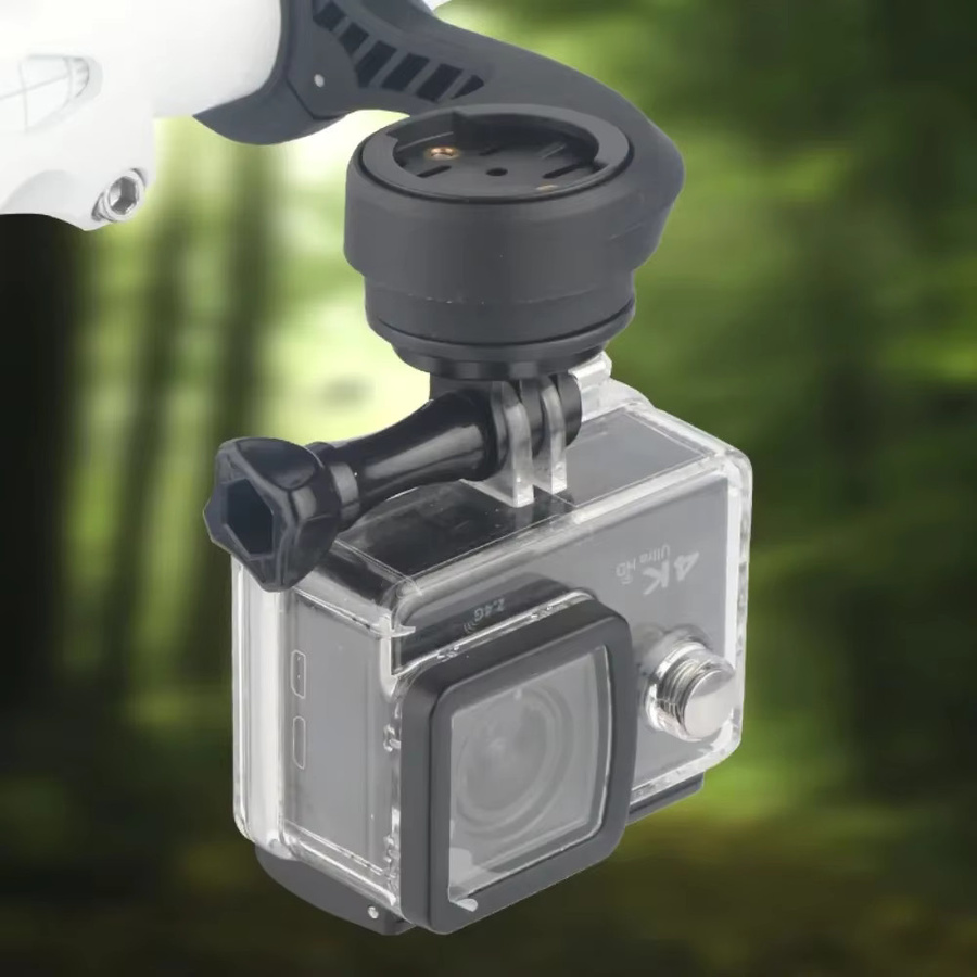 Garmin Concave Female Base Fahrradcomputer-Ständeradapter mit umschaltbarer Richtung, Schnellspanner und GoPro-Halterung in Schwarz - Bild 6