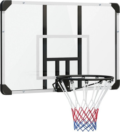 SPORTNOW Basketballkorb Stahl Schwarz Weiß