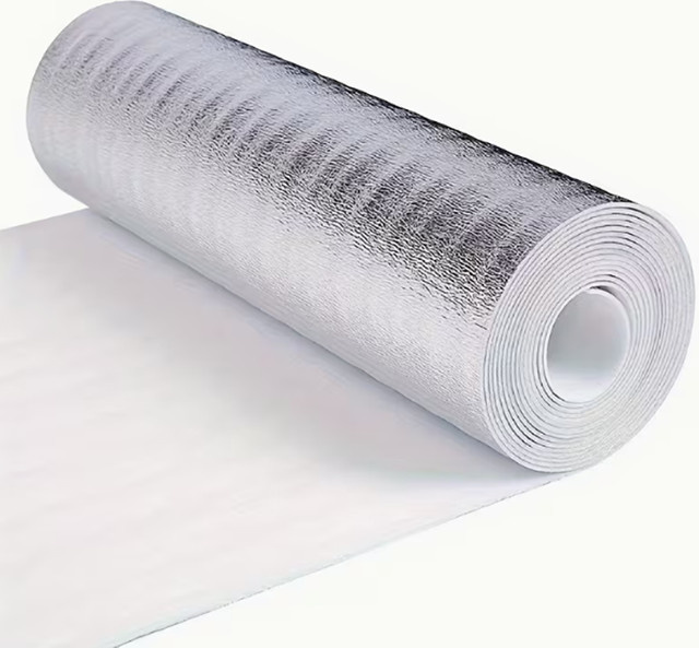 Selbstklebende Aluminiumfolien-Isolierfolie in Silber, wasserdicht und schmutzabweisend, Breite: 40 cm - Bild 1