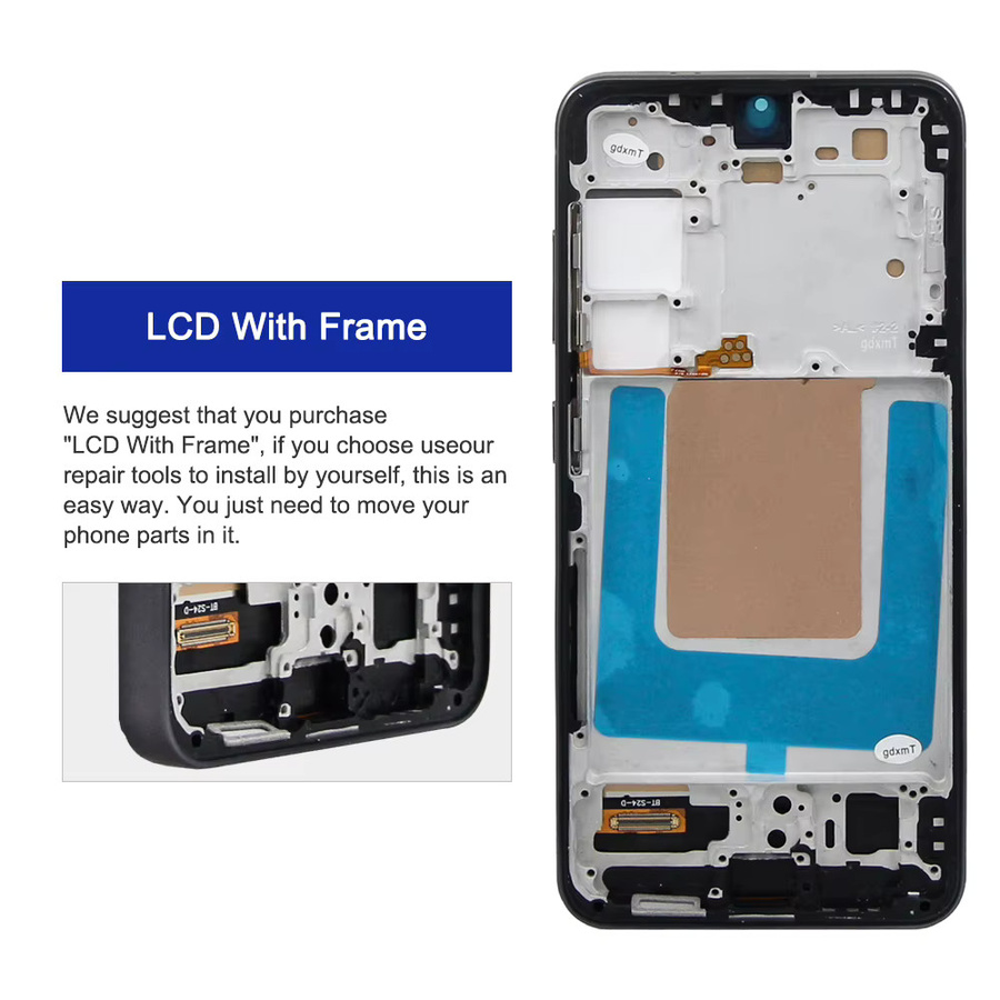 Samsung S24 SM-S9210 LCD Display Touch Screen mit Rahmen Digitizer Ersatzbildschirm in Schwarz - Bild 4