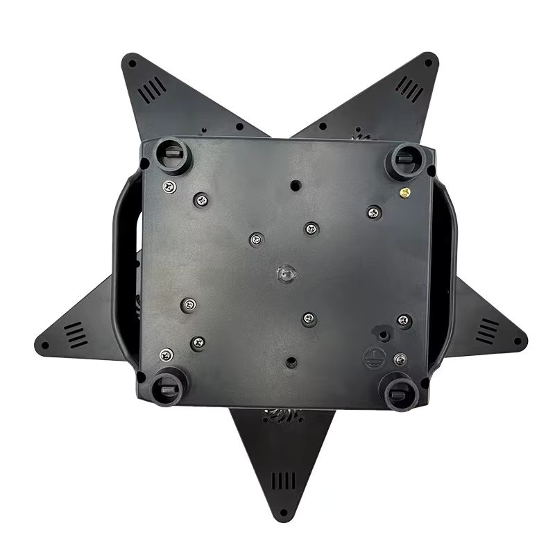 Sunart LED Pentagramm Moving Head Bühneneffektbeleuchtung in Schwarz mit RGBW Farben und DMX-Steuerung - Bild 3