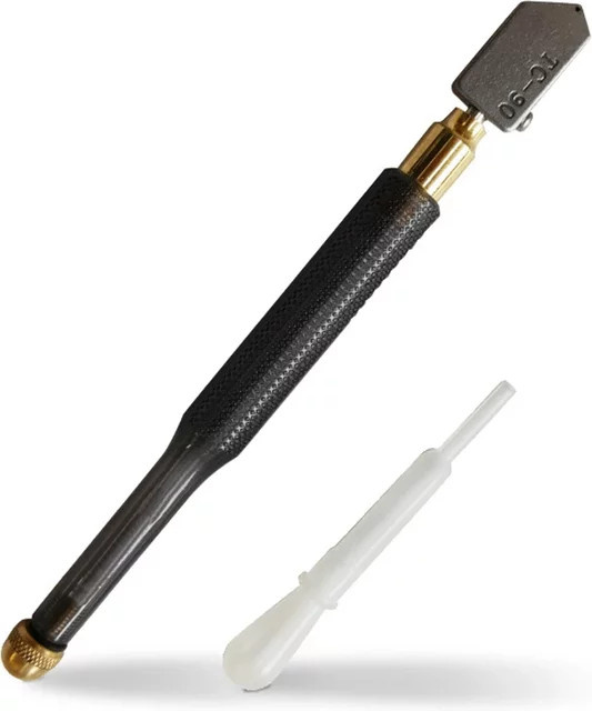 NEWBEAT TC-90 Glasschneider mit Diamantschneidkopf und Stahlklinge, selbstölender rutschfester Griff, Schnittbereich 2–8 mm - Bild 1