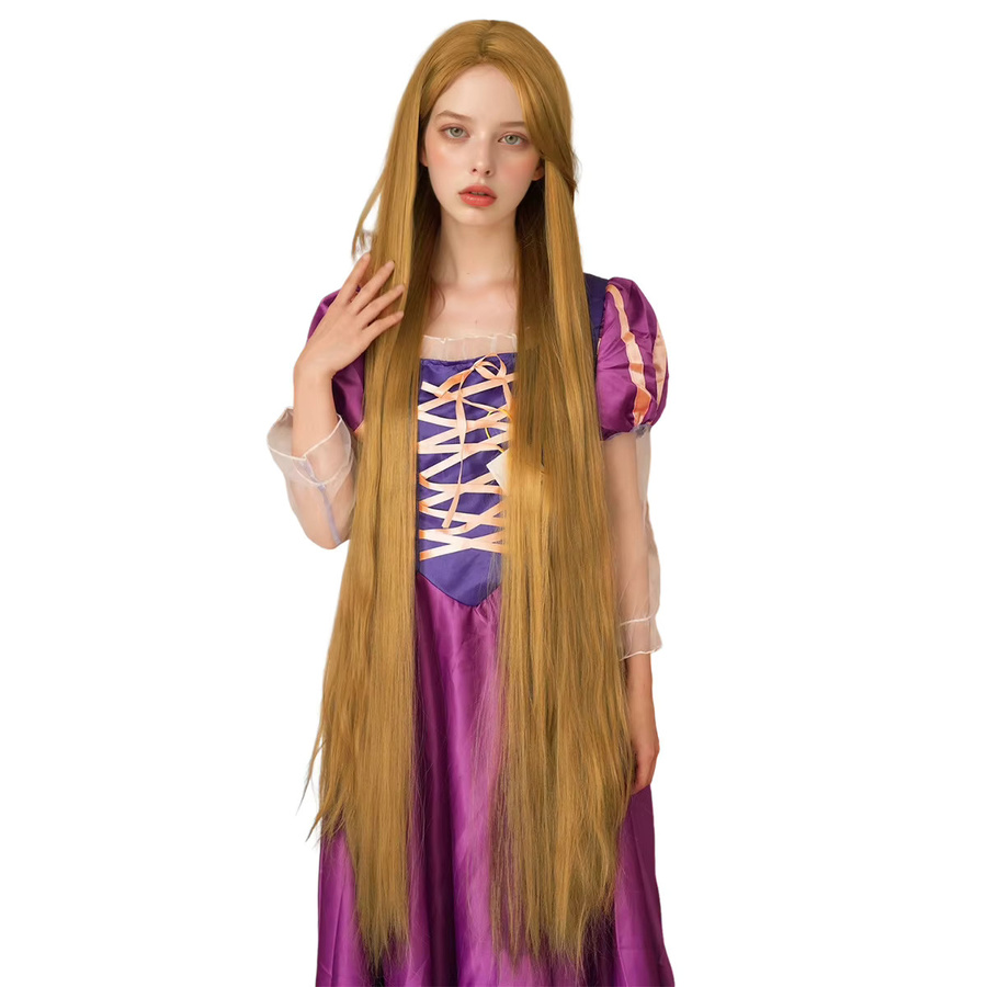 Anime Rapunzel Prinzessin Cosplay Kostüm, blonde Perücke, für Mädchen und Frauen - Bild 5
