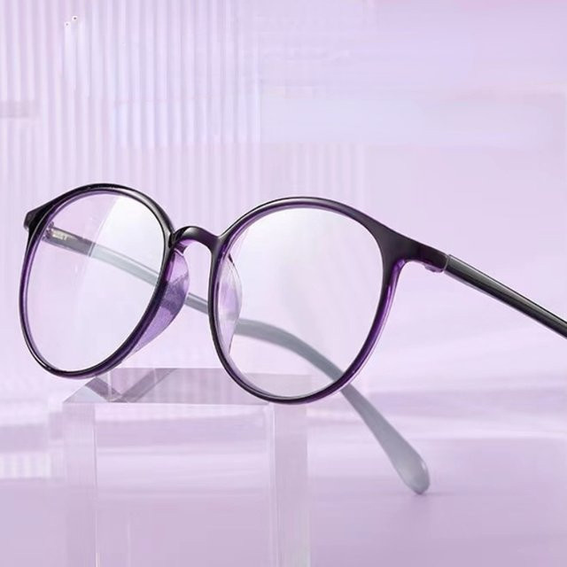 MDOD Lesebrille, Vollrand, Rund, Kunststoff, Lila, Damen - Bild 1