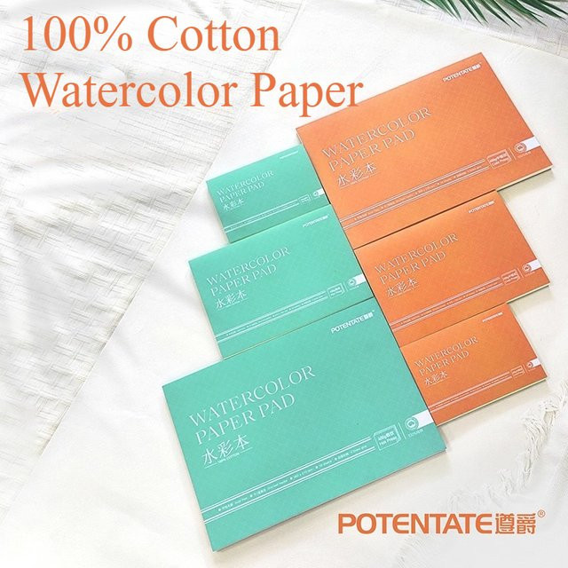 POTENTATE Aquarellpapier aus 100 % Baumwolle, 400 g, Mehrfarbig - Bild 1