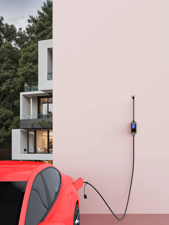 GWUYU Tragbares EV-Ladegerät Typ 1 J1772 Wallbox 3,5 kW mit App-Steuerung und 4 Meter Kabel in Schwarz - Bild 7