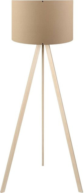 Opviq Stehlampe AYD-1518 in Eiche und Beige mit PVC-Stoff, E27, B/H/T: 38 x 140 x 38 cm - Bild 1