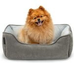 Lionto 2-in-1 Hundebett und Hundekissen in Microfaser, Größe S, Farben: Schwarz, Grau, Braun, Beige - Bild 1