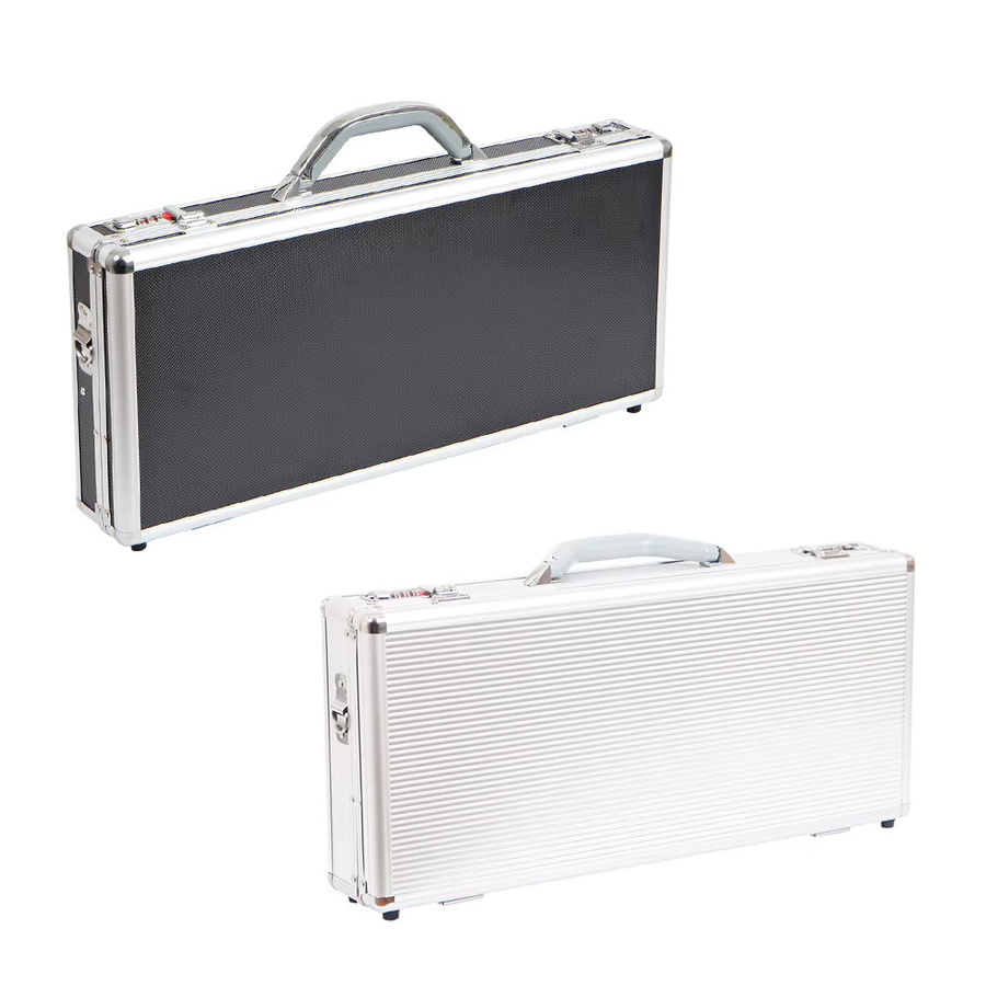 ALIKAN Messertasche aus Aluminium in Silber, B/T/H: 52 x 23,5 x 8,5 cm - Bild 3