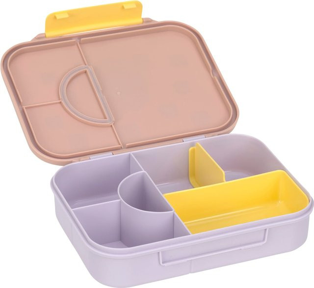 Lässig Bento-Brotdose Pattern Party in rosa/lila mit Trennfächern - Bild 1
