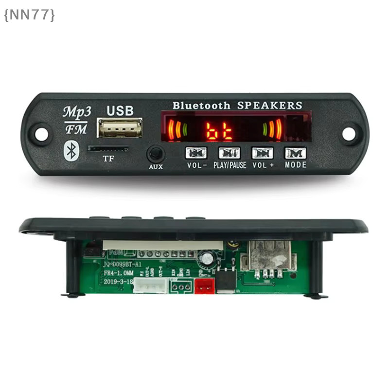FEB-NN77 Bluetooth 5.0 MP3-Modul mit USB, TF, FM Radio und Fernbedienung in Schwarz - Bild 2