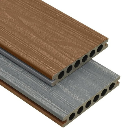 vidaXL WPC Terrassendielen mit Zubehör in Braun und Grau, 35 m²