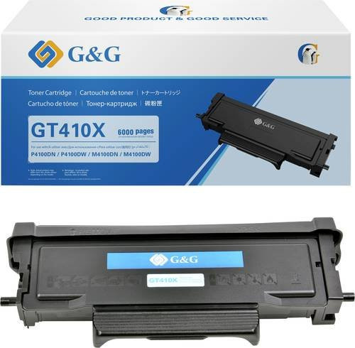 G&G GT410X Original Toner Cartridge Schwarz für Laserdrucker mit 6000 Seiten Kapazität - Bild 1