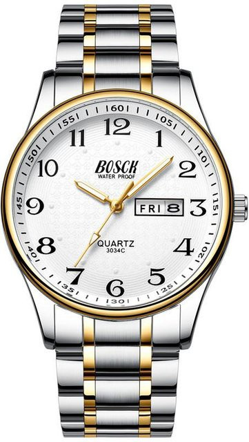 Dream Wristwatches Armbanduhr, Quarz, Edelstahl, Gold/Weiß, Herren - Bild 1