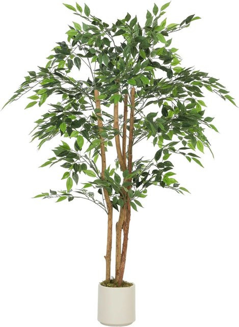HOMCOM Künstlicher Baum aus Kunststoff in Grün, Höhe: 150 cm, Breite: 65 cm, Tiefe: 65 cm - Bild 1
