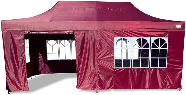 GRASEKAMP Faltpavillon Premium Line mit Seitenteilen, Farbe: Bordeaux, B/T/H: 600 x 300 x 250 cm - Bild 1