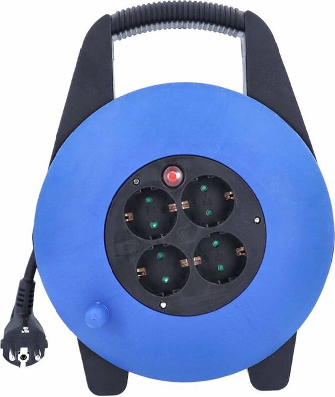 AS Schwabe Kabelabroller 15m Schwarz und Blau - Bild 2