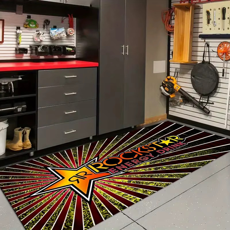VIKAMA1PC Dekorative Motorradmatte in Schwarz für Garage und Wohnzimmer - Bild 2