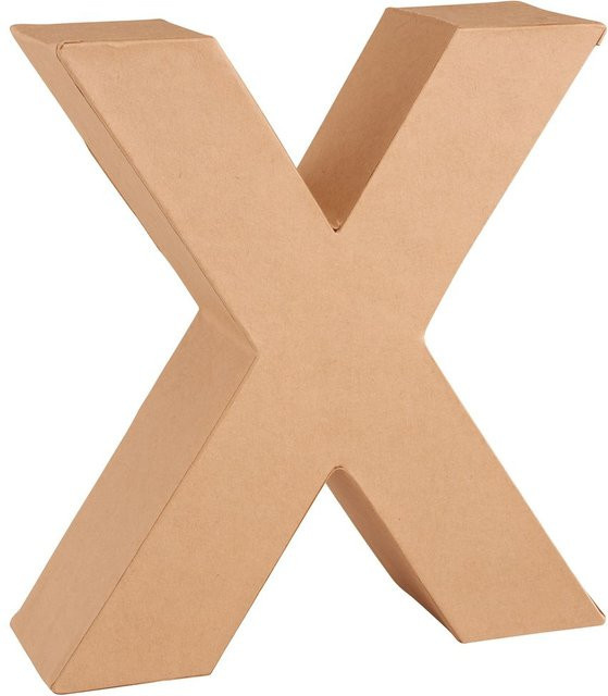 KNORR prandell Papp-Buchstabe X in Braun für Tischdekoration - Bild 1