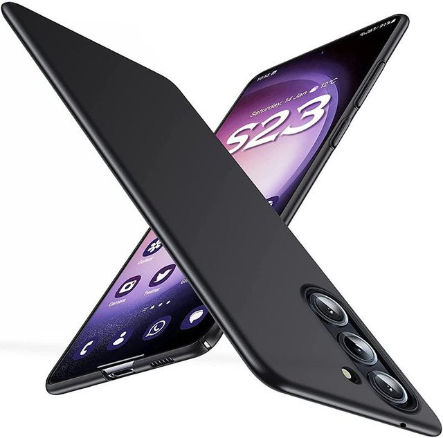 Ultra-dünne matte Schutzhülle für Samsung Galaxy S25 S24 S23 FE S22 S21 Plus S20 Note 20 Ultra in Schwarz - Bild 1