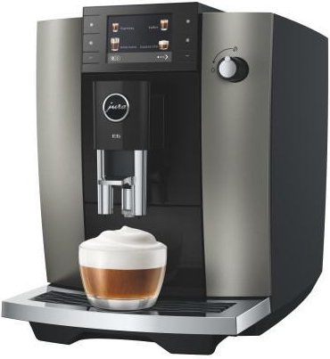 Jura E6 Dark Inox Kaffeevollautomat in Silber und Schwarz - Bild 1