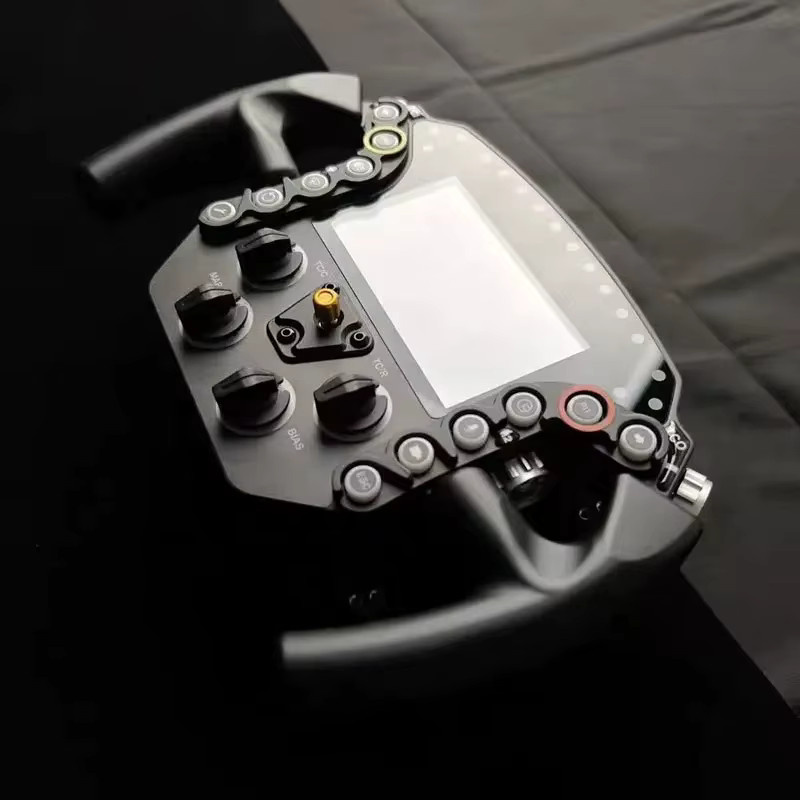 GTEPro Racing Simulator Lenkrad für PC mit 5-Zoll-HD-Bildschirm, kompatibel mit Thrustmaster, Fanatec, SIMAGIC und MOZA, Schwarz - Bild 2