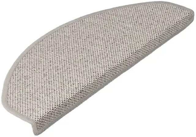 KARAT Stufenmatte Sabang in Silber mit Sisaloptik, halbrund, B/T: 65 x 23,5 cm - Bild 1