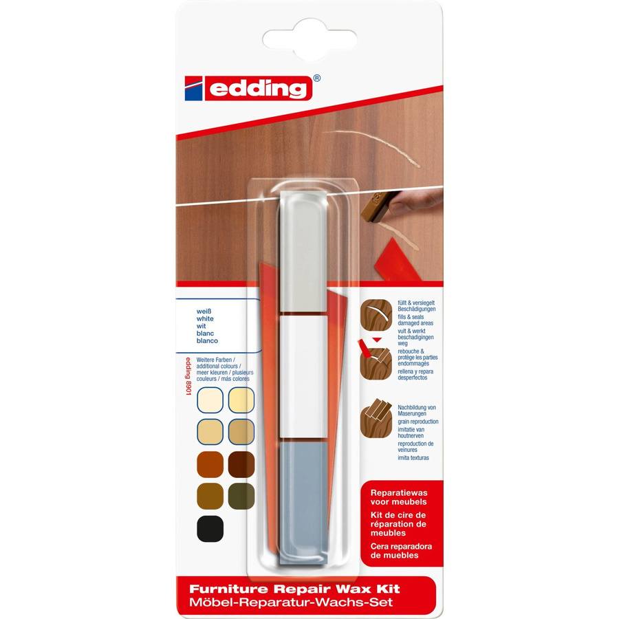 edding Möbel-Reparaturwachs 8901 Set in Weiß mit 3 Stück - Bild 2