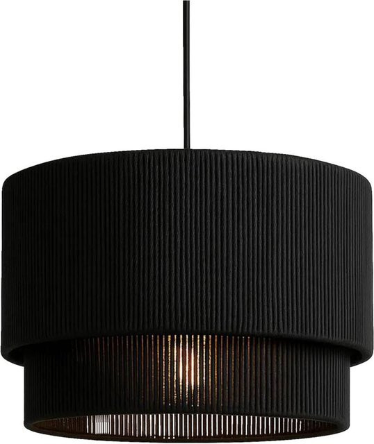Opviq Pendelleuchte schwarz aus Kunststoff mit E27 Fassung, B/T/H: 35 x 35 x 35 cm - Bild 1