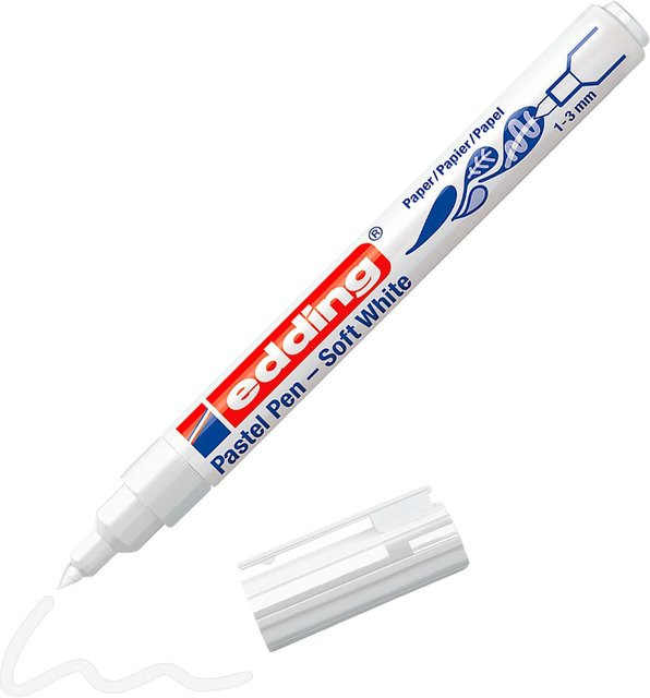 edding 1500 Pastel Pen Brush Marker in Soft White - Bild 1
