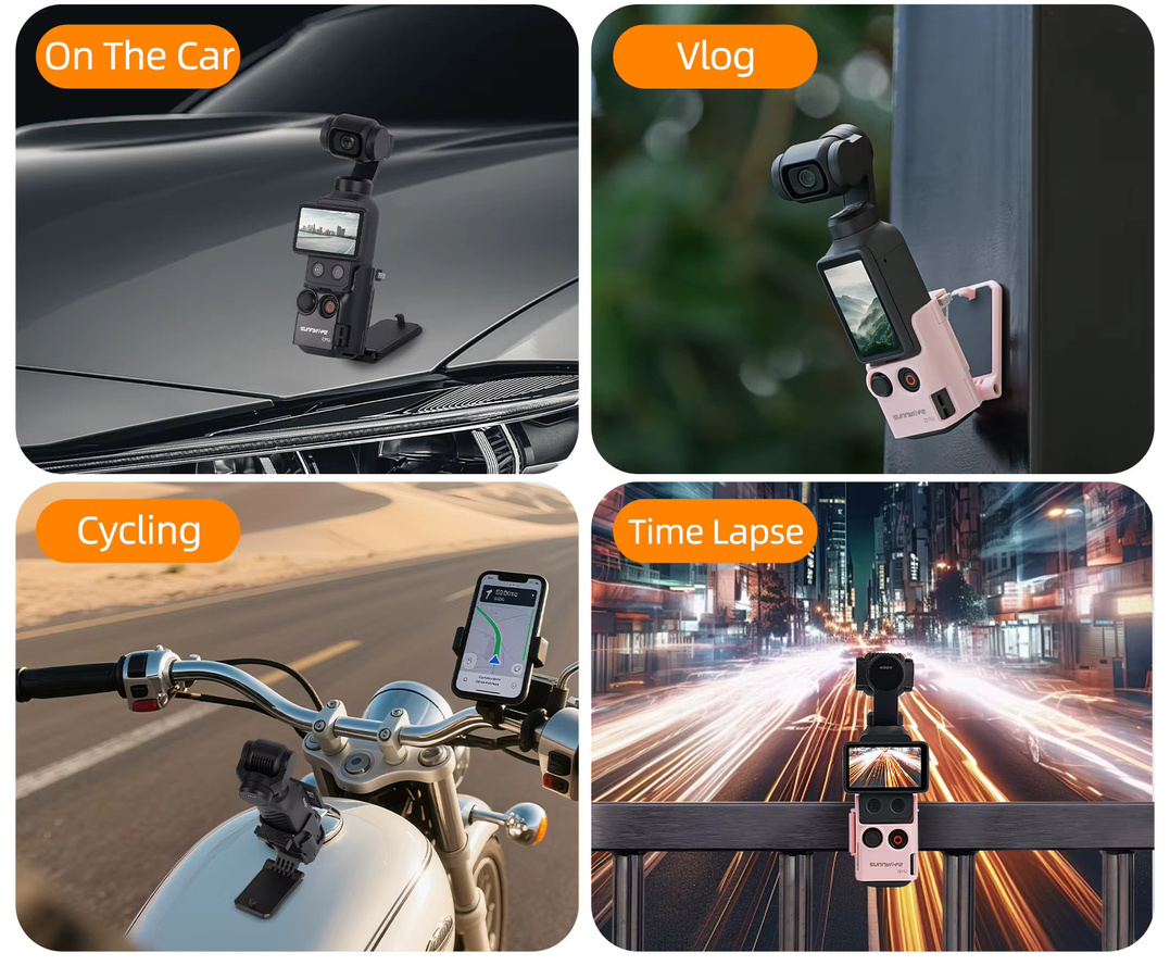 Magnetische Halterung und Adapter-Klemme für DJI Osmo Pocket 4 mit verstellbarem Griff - Bild 2