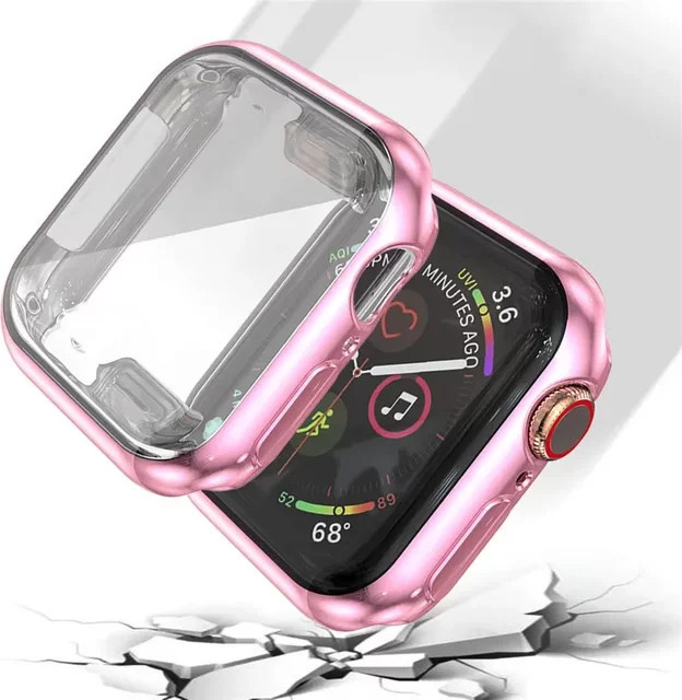 Displayschutzhülle für Apple Watch, Soft TPU, Roségold, Unisex - Bild 1