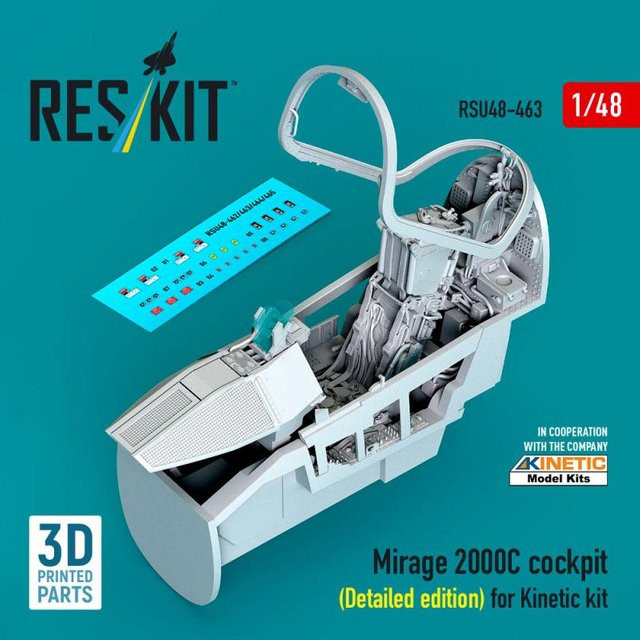 ResKit Models Mirage 2000C Cockpit Detailed Edition, 1:48, Kunststoff - Bild 1