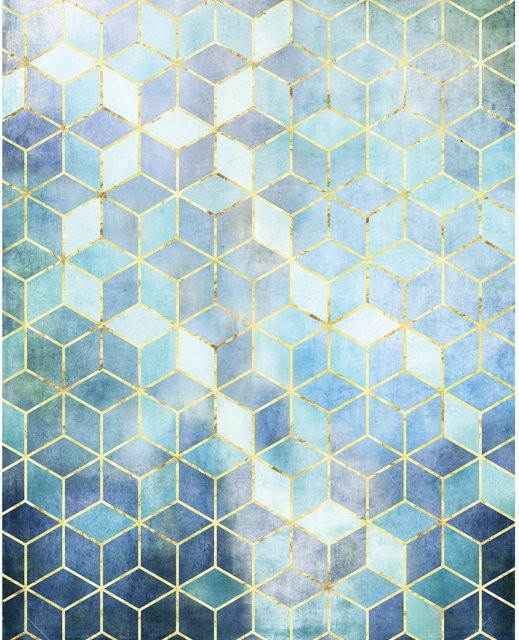 Komar Fototapete Vlies Mosaik Azzuro Blau B: 200 cm, H: 250 cm - Bild 1