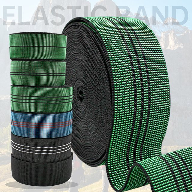 Deepeel Nylon-Elastikband für Kissen, Trampolin und Polstermöbel, Breite: 5 cm, in Grün oder Schwarz - Bild 1