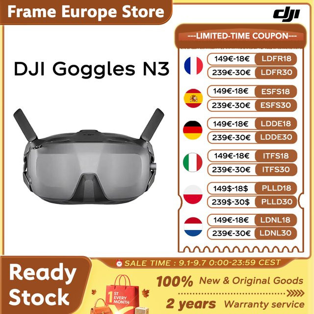 DJI Goggles N3 FPV-Brille Full HD 1080p in Grau - Bild 1