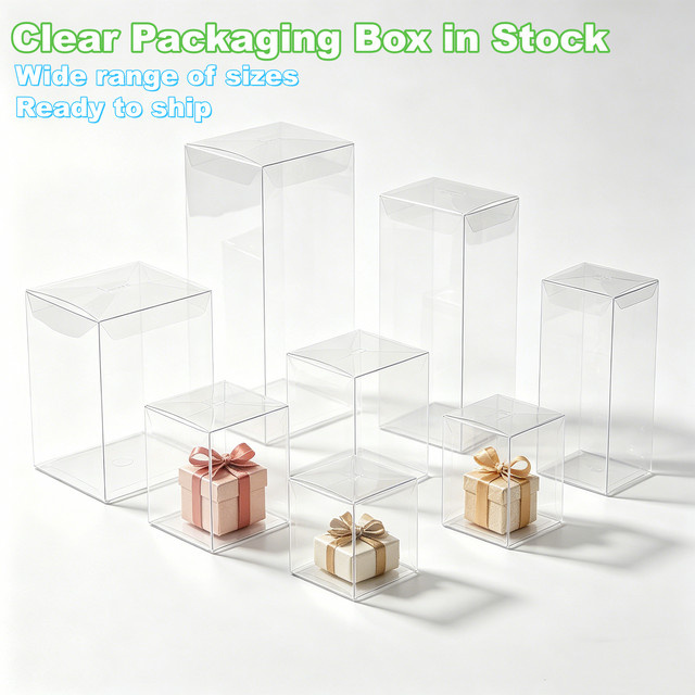 50 Stück Transparente Quadratische Displayboxen aus PET mit Aufhänger für Geschenke und Einzelhandel - Bild 1