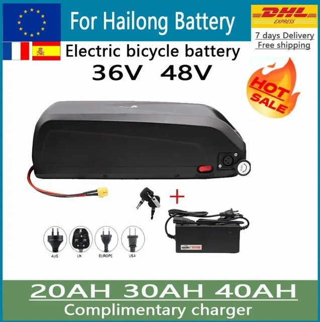 Bafang Lithium-Akku für Elektrofahrräder Hailong 21700 18650 Zellenpaket 48V 40Ah in Schwarz - Bild 1