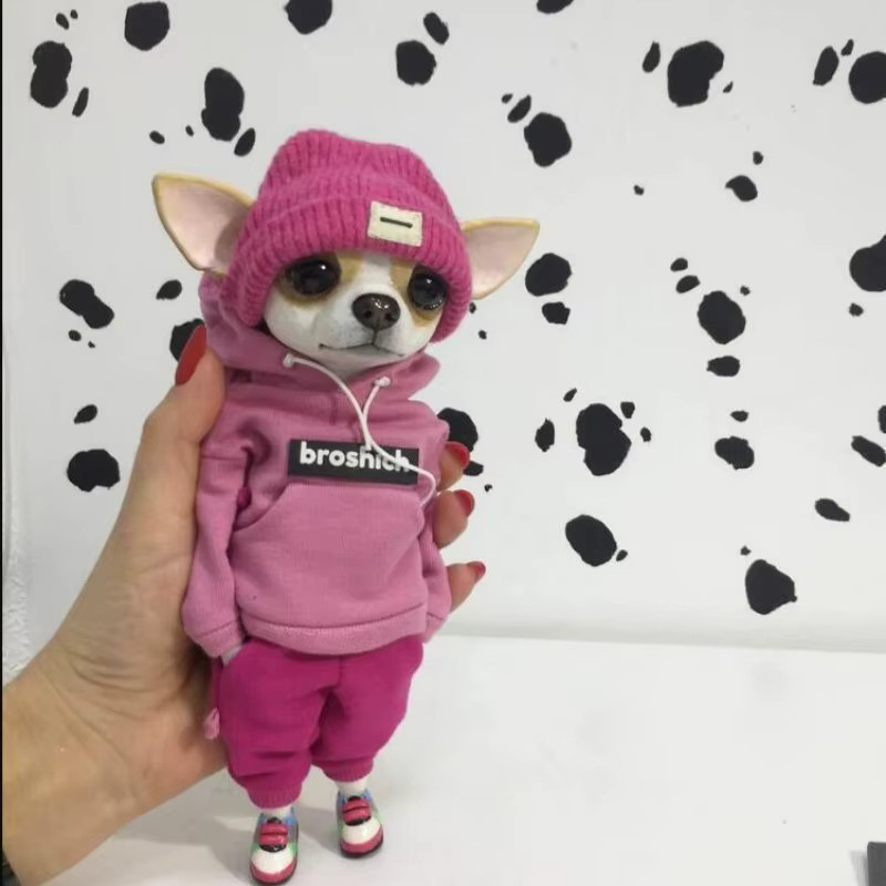 Valentina Gekova Niedliche Tier Mogwai Welpen, Harz Puppen, Rosa / Pink - Bild 3