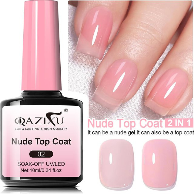 QAZIXU Top Coat, Nude Pink, 10 ml, Glänzend - Bild 1