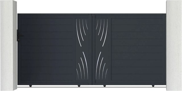 Casanoov Elektrisches Schiebetor Veleta aus Aluminium mit Schiebetorantrieb Ranger C300, Farbe: Anthrazit/Grau, B/H: 300 x 160 cm - Bild 1