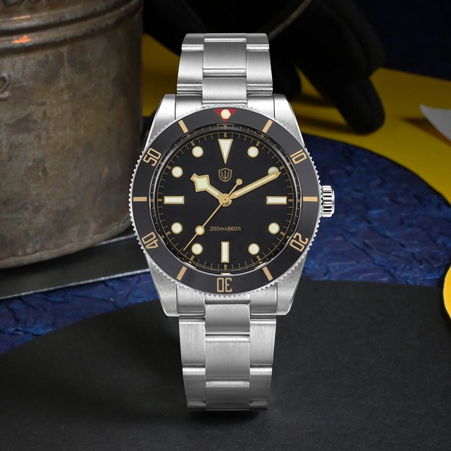 Watchdives Armbanduhr, Quarz, Edelstahl, Saphirglas, 37 mm, Herren - Bild 1