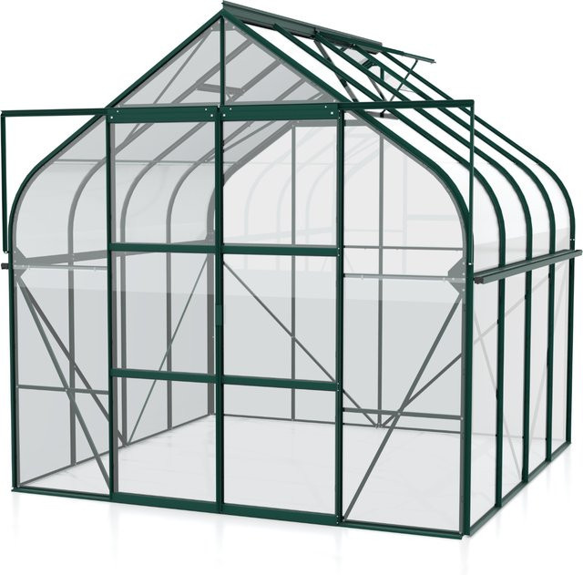 Vitavia Gewächshaus Diana 6700 in Smaragdgrün mit 6,7 m² Fläche und 3 mm ESG-Glas - Bild 1