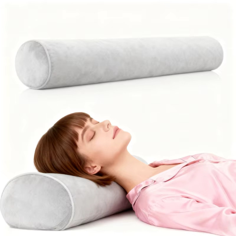 Eoumupi Memory Foam Nackenkissen in Grau mit Rundhalsausschnitt und Nackenstütze zur Wirbelsäulenausrichtung - Bild 2
