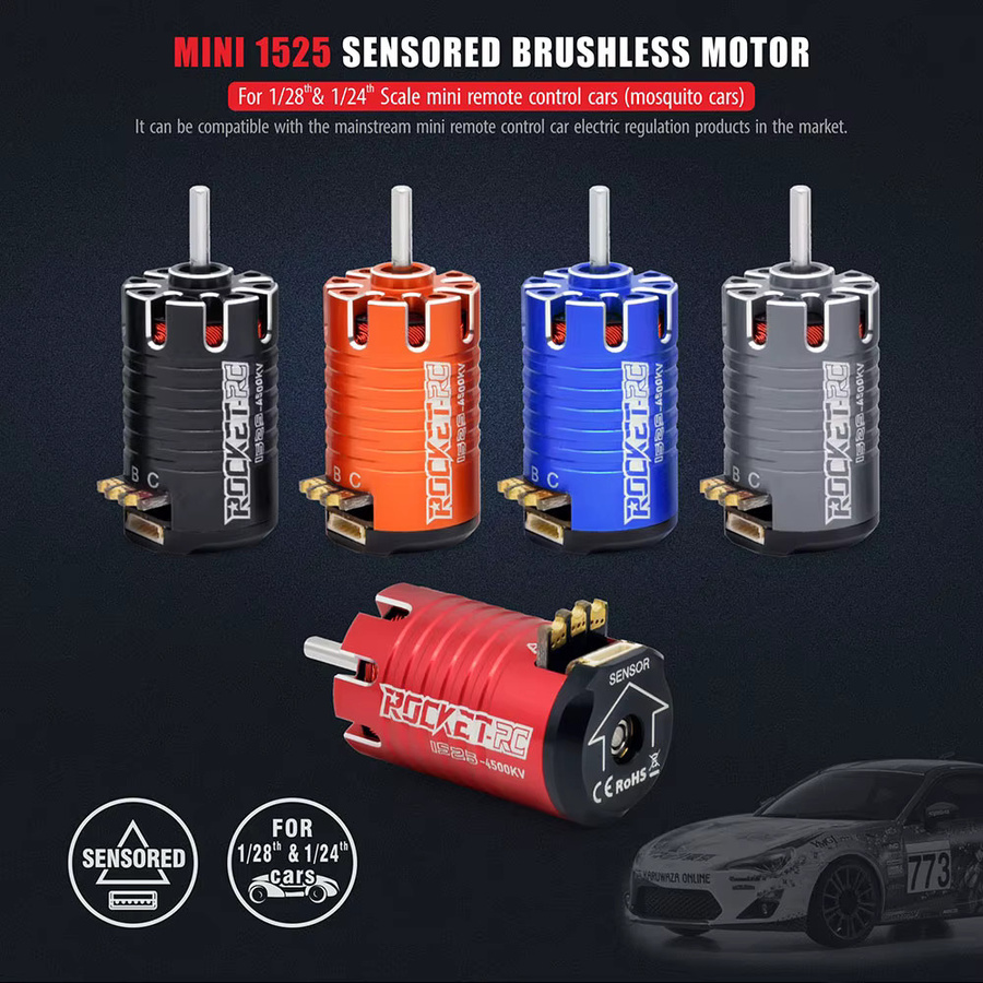 ROCKET-RC KIWAMI 30A ESC Mini1525 3500/4500/5500/6800KV Motor Sensored Bürstenlose Combo für 1/28 1/27 RC Autos Moskito Autos - Bild 2