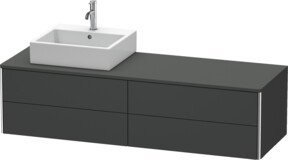 Duravit Waschtischunterschrank XSquare in Graphit Grau Matt, B/H/T: 160 x 40 x 54,8 cm - Bild 1
